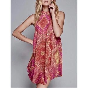 Free People  Beaux Mock Neck Slip Dress